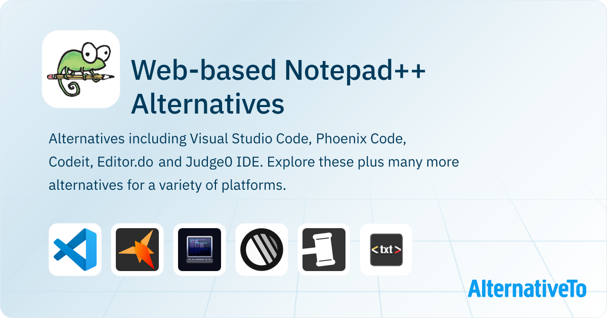 Notepad++ Alternatives: Top 16 Web-based Code & Text Editors ...