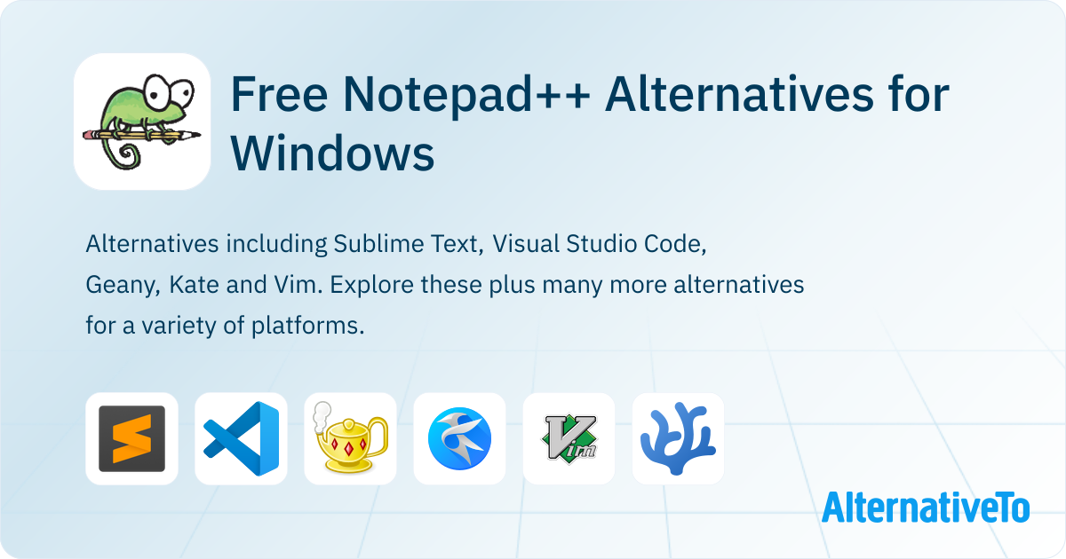 Free Notepad++ Alternatives for Windows: Top 12 Code & Text Editors ...