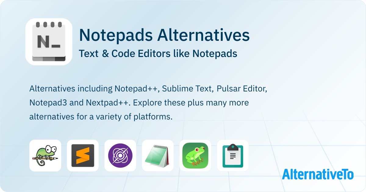 Notepade With Code Notepads Alternatives: Top 12 Text & Code Editors | AlternativeTo