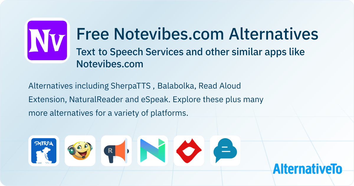 Free Notevibes.com Alternatives: Top 12 Text to Speech Services ...