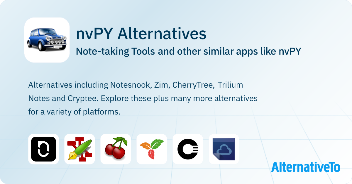 nvPY Alternatives: Top 12 Note-taking Tools & Similar Apps | AlternativeTo