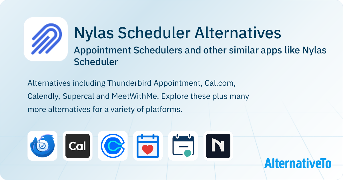 Nylas Scheduler Alternatives: Top 18 Appointment Schedulers & Similar ...