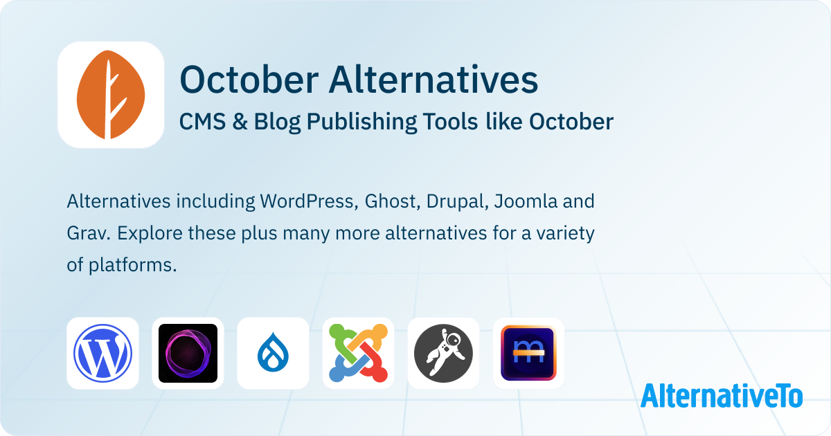 October Alternatives: Top 12 CMS & Blog Publishing Tools | AlternativeTo