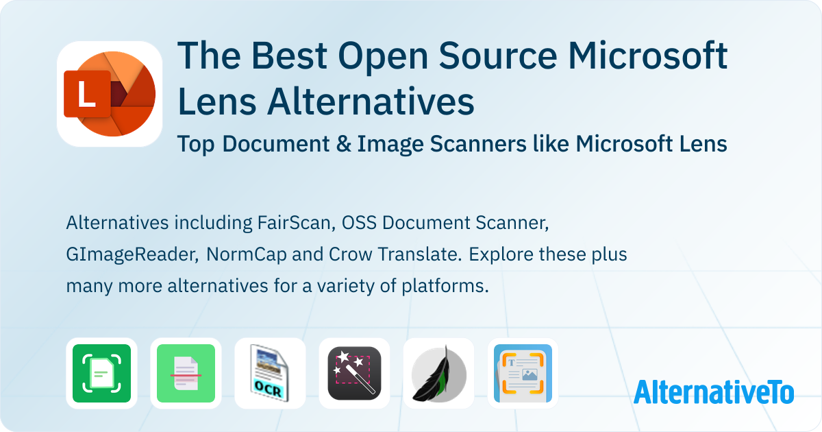 Open Source Microsoft Lens Alternatives: Top 19 Image Scanners ...