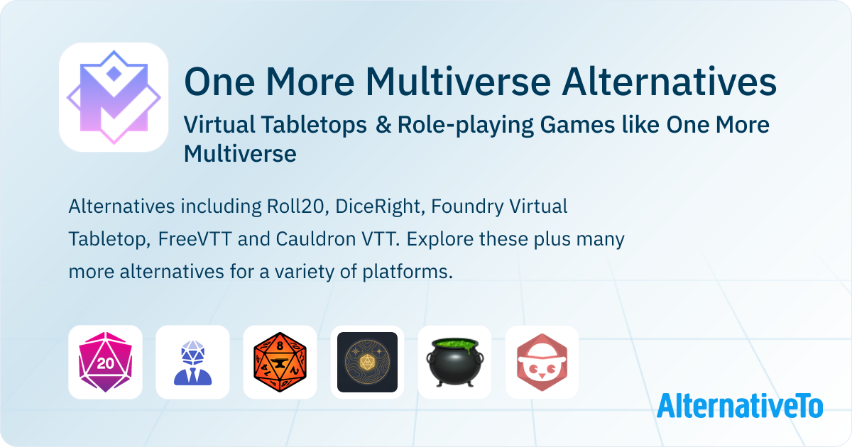 One More Multiverse Alternatives: Top 21 Virtual Tabletops | AlternativeTo