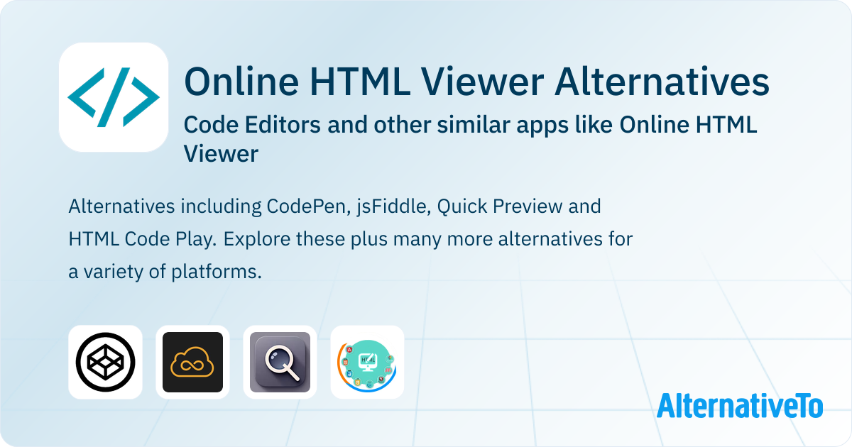 Online HTML Viewer Alternatives: Top 4 Code Editors & Similar Websites ...