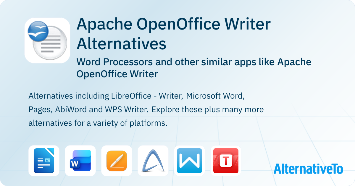 Apache OpenOffice Writer Alternatives: Top 12 Word Processors & Similar ...