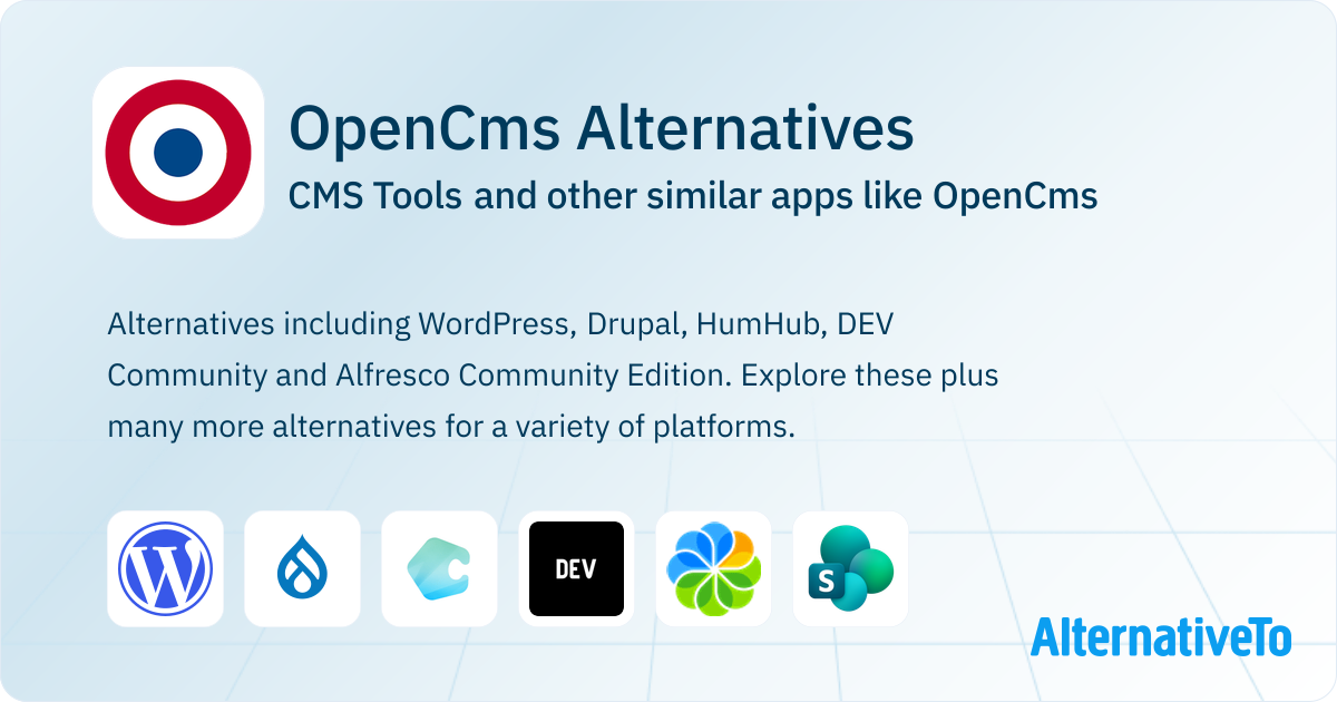 OpenCms Alternatives: Top 12 CMS Tools & Similar Apps | AlternativeTo