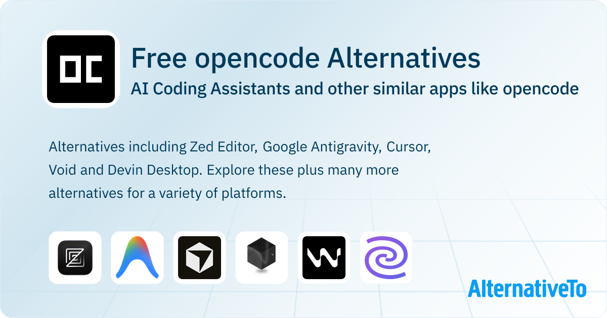 Free opencode Alternatives: Top 12 AI Coding Assistants & Similar Apps ...