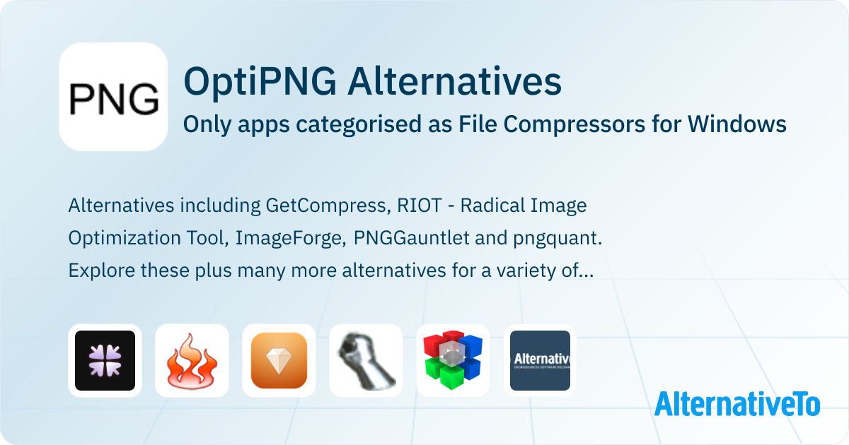 OptiPNG Alternatives for Windows: Top 14 File Compressors | AlternativeTo