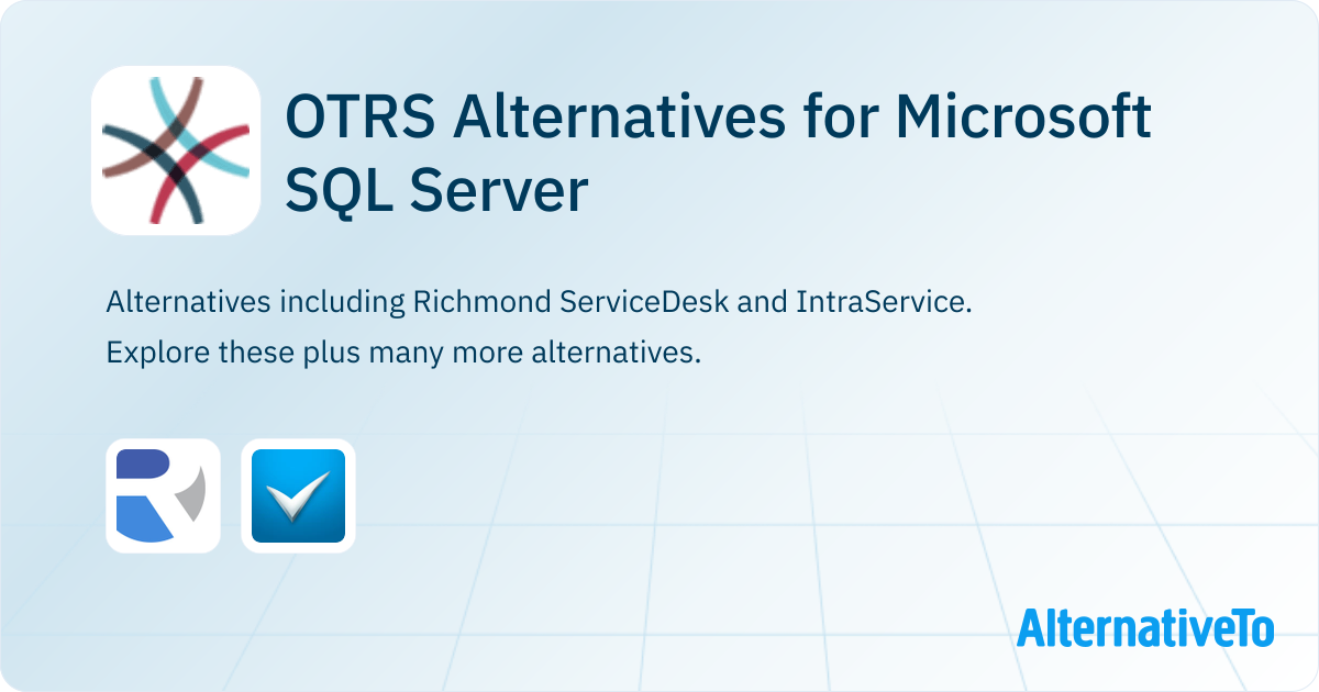 OTRS Alternatives for Microsoft SQL Server: Top 2 Help Desk Platforms ...