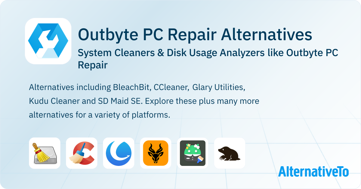 Outbyte PC Repair Alternatives: System Cleaners - Page 5 | AlternativeTo