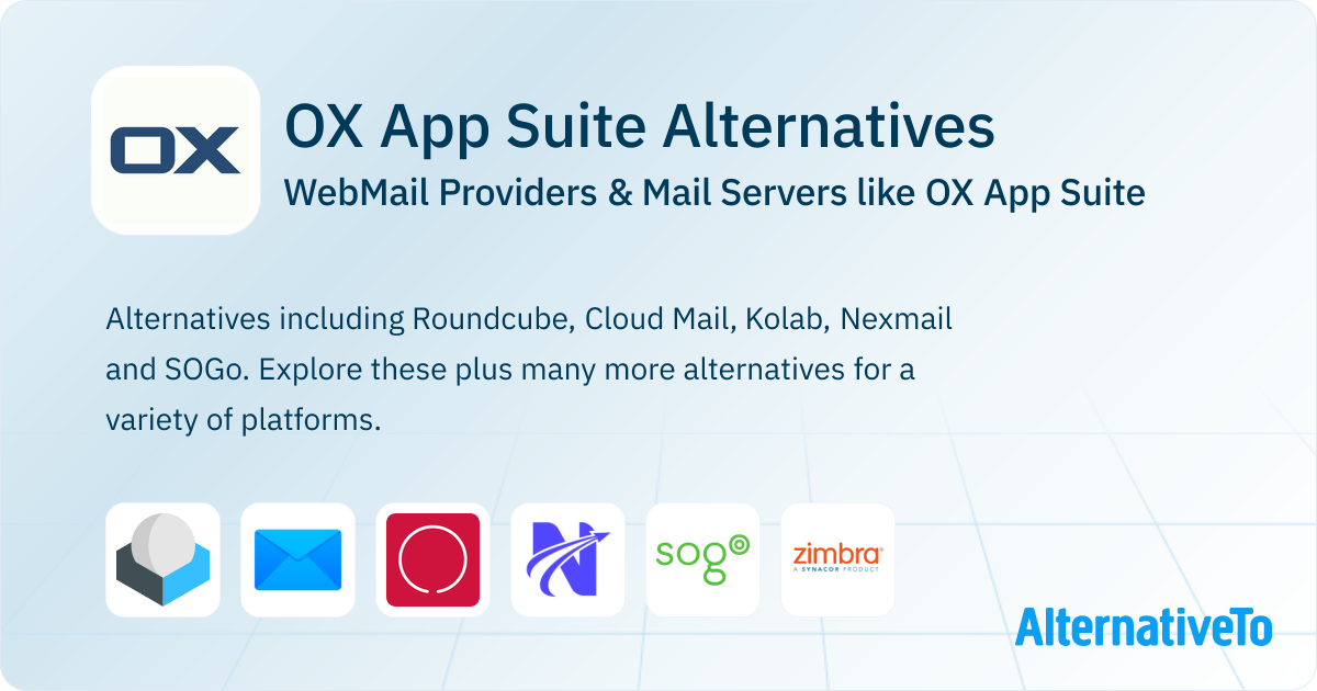 Ox Email Application Android OX App Suite Alternatives: Top 21 WebMail Providers | AlternativeTo