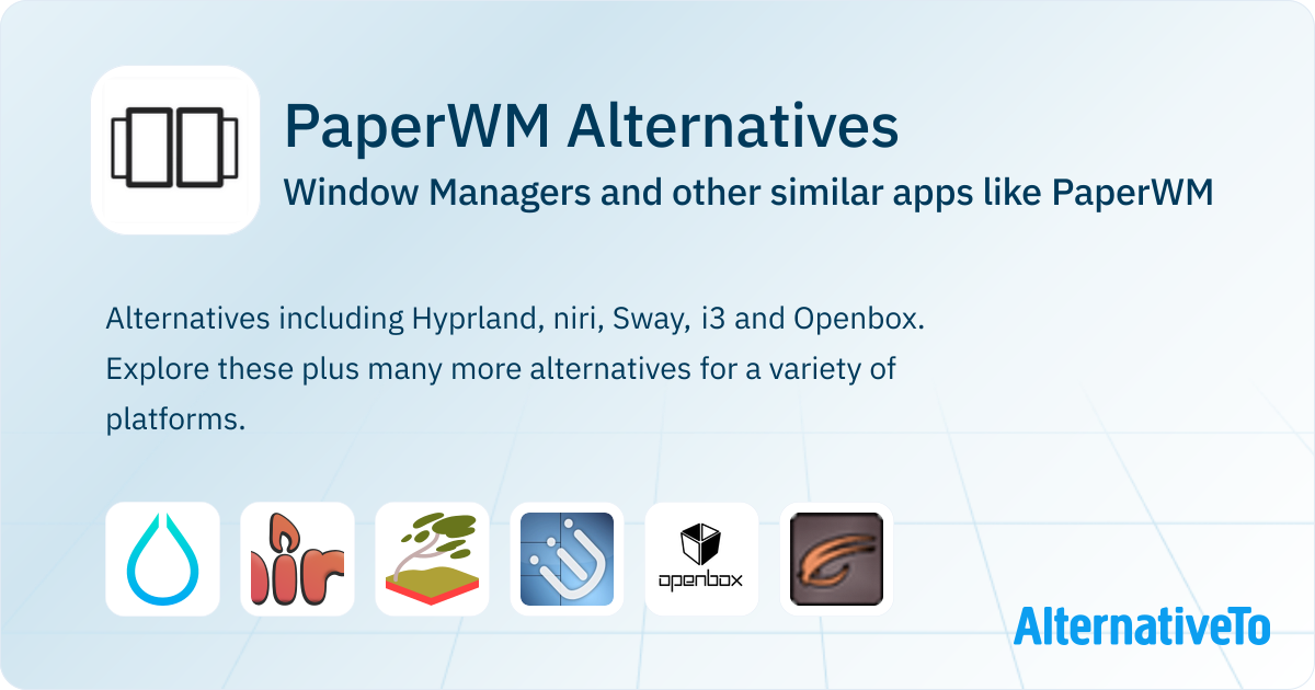 Paperwm PaperWM Alternatives: Top 12 Window Managers & Similar Apps | AlternativeTo
