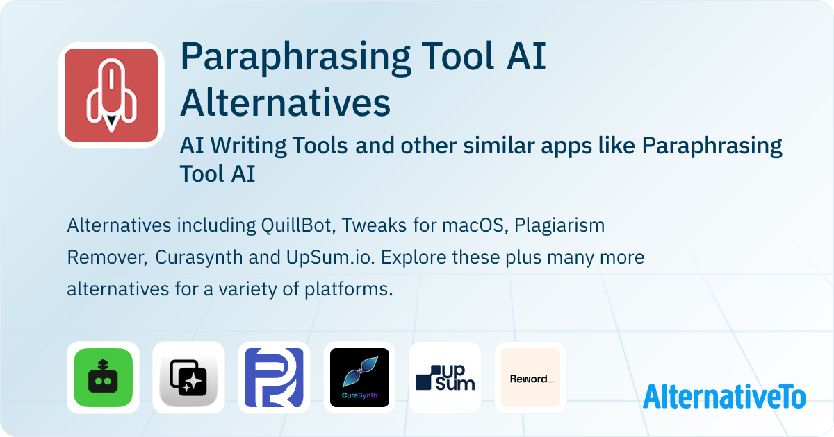 Paraphrasing Tool AI Alternatives: Top 12 AI Writing Tools & Similar ...