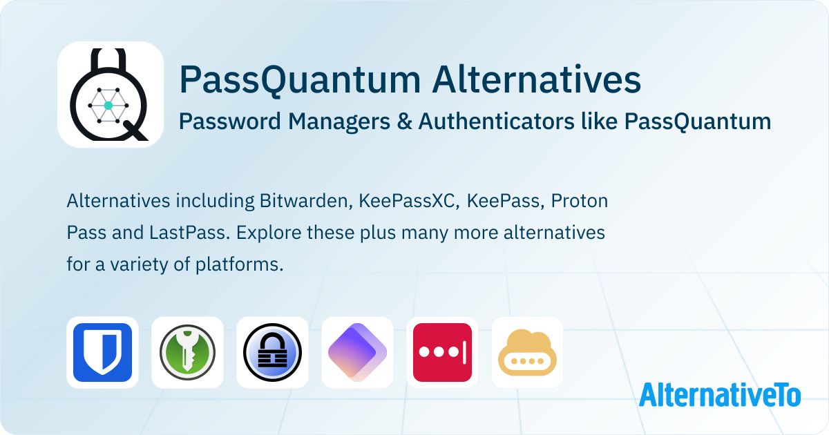Quantum Password PassQuantum Alternatives: Top 17 Password Managers | AlternativeTo