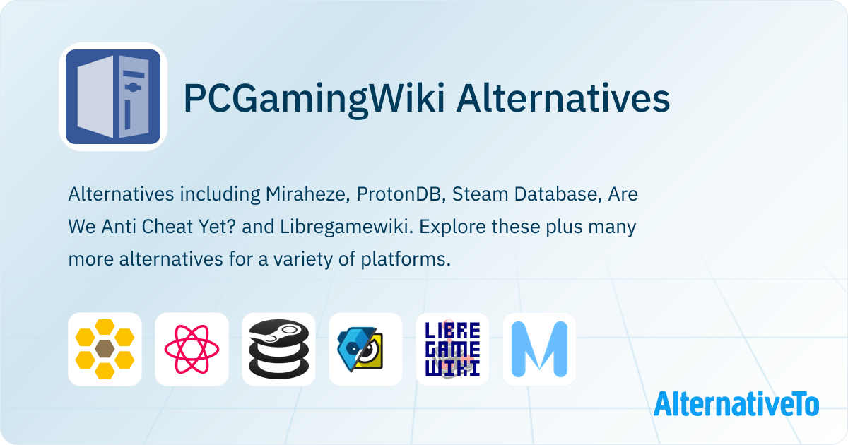 PCGamingWiki Alternatives - Explore Similar Sites & Apps | AlternativeTo
