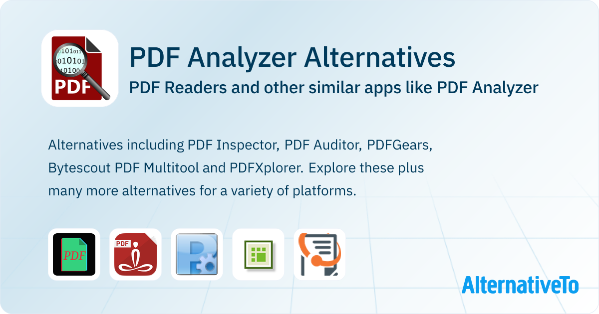 PDF Analyzer Alternatives: Top 4 PDF Readers & Similar Apps | AlternativeTo