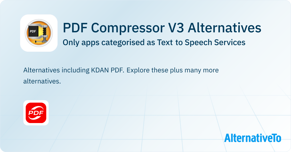 PDF Compressor V3 Alternatives: Top 1 Text to Speech Services ...