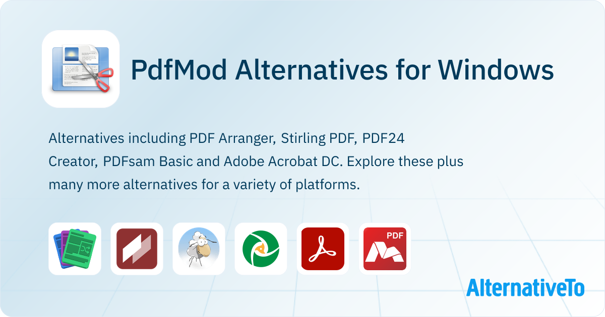 Mod Pdf PdfMod Alternatives for Windows: Top 12 PDF Editors & Similar Apps ...