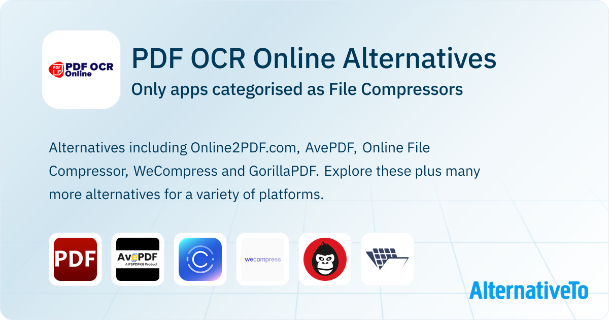 PDF OCR Online Alternatives: Top 6 File Compressors | AlternativeTo