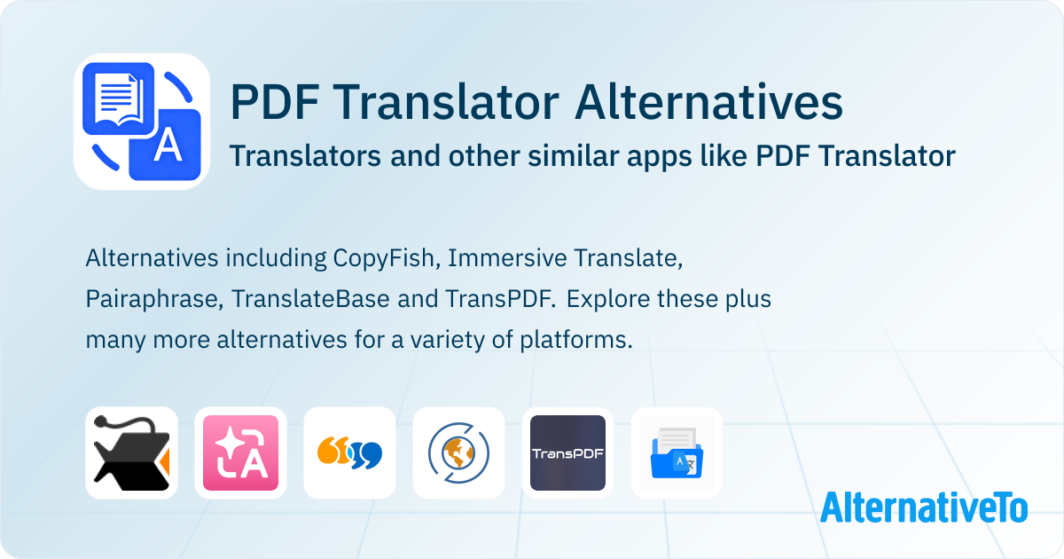 Transagory PDF Translator Alternatives: Top 6 Translators & Similar Websites ...