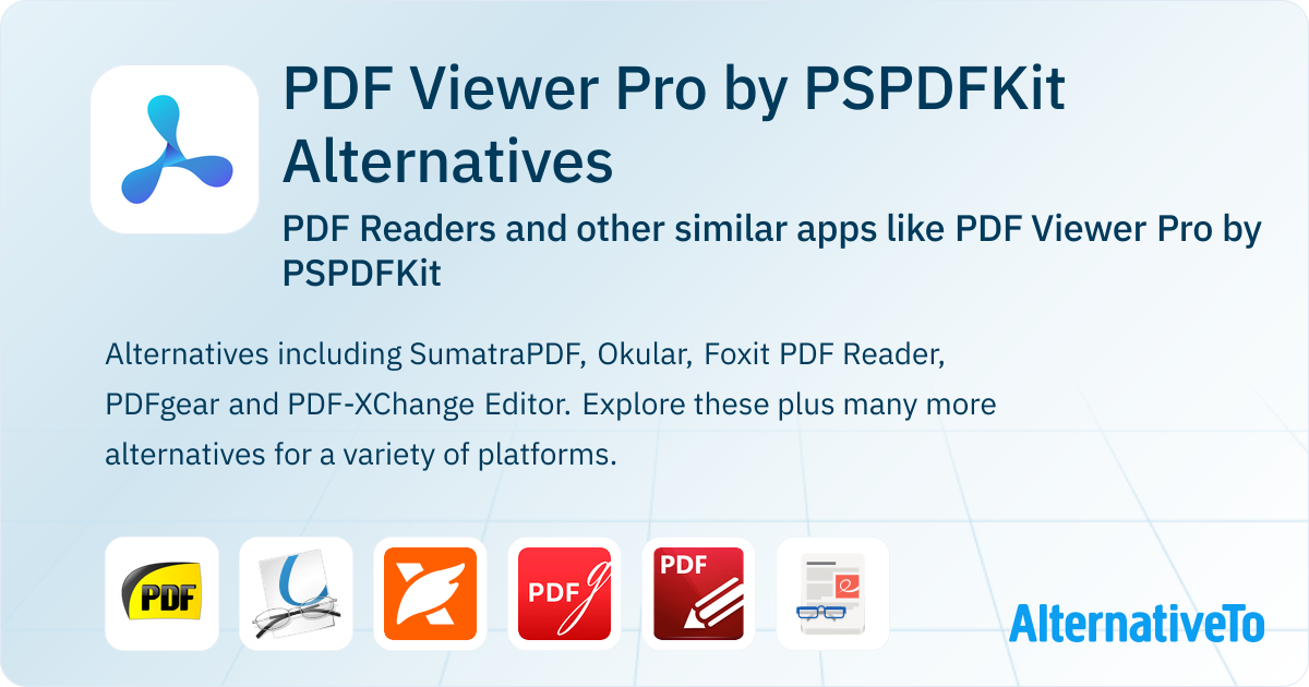 PDF Viewer Pro by PSPDFKit Alternatives: Top 12 PDF Readers & Similar ...