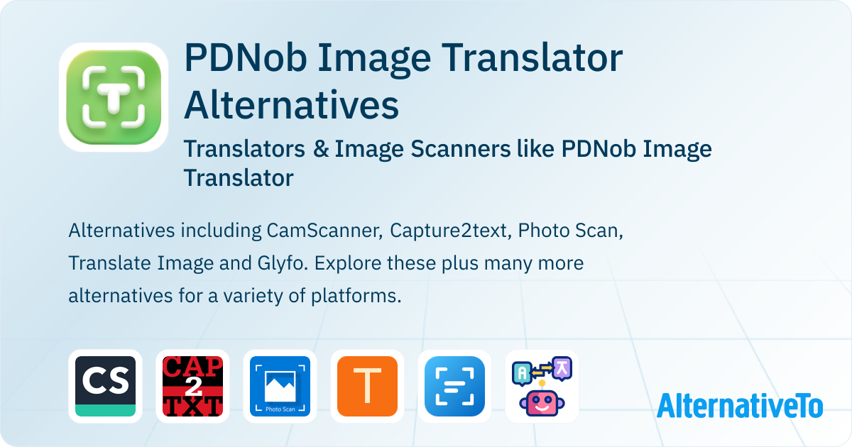 Transagory PDNob Image Translator Alternatives: Top 12 Translators | AlternativeTo