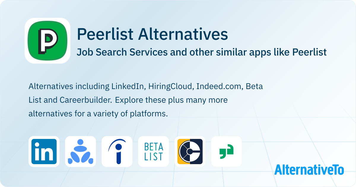 Peerlist Alternatives - Explore Similar Sites & Apps | AlternativeTo