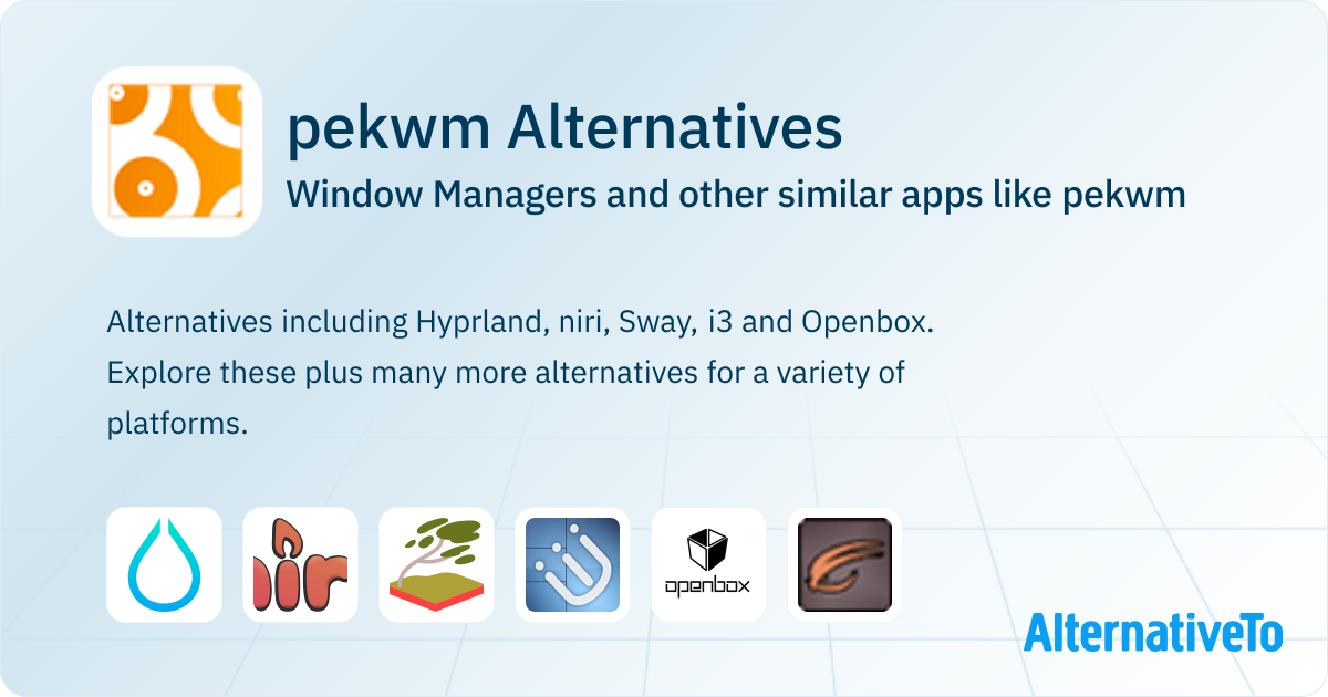 pekwm Alternatives: Top 12 Window Managers & Similar Apps | AlternativeTo