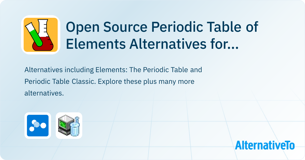 Open Elements Open Source Periodic Table of Elements Alternatives for Windows ...