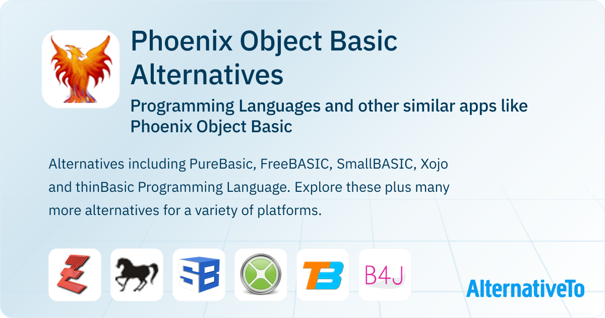 Phoenix Object Basic Alternatives: Top 13 Programming Languages ...