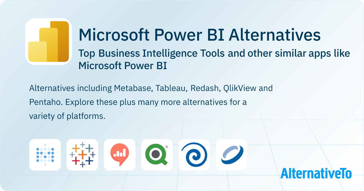Microsoft Power BI Competitors Great Alternative Business Intelligence