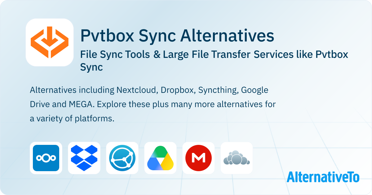 Pvtbox Sync Alternatives: Top 12 File Sync Tools | AlternativeTo
