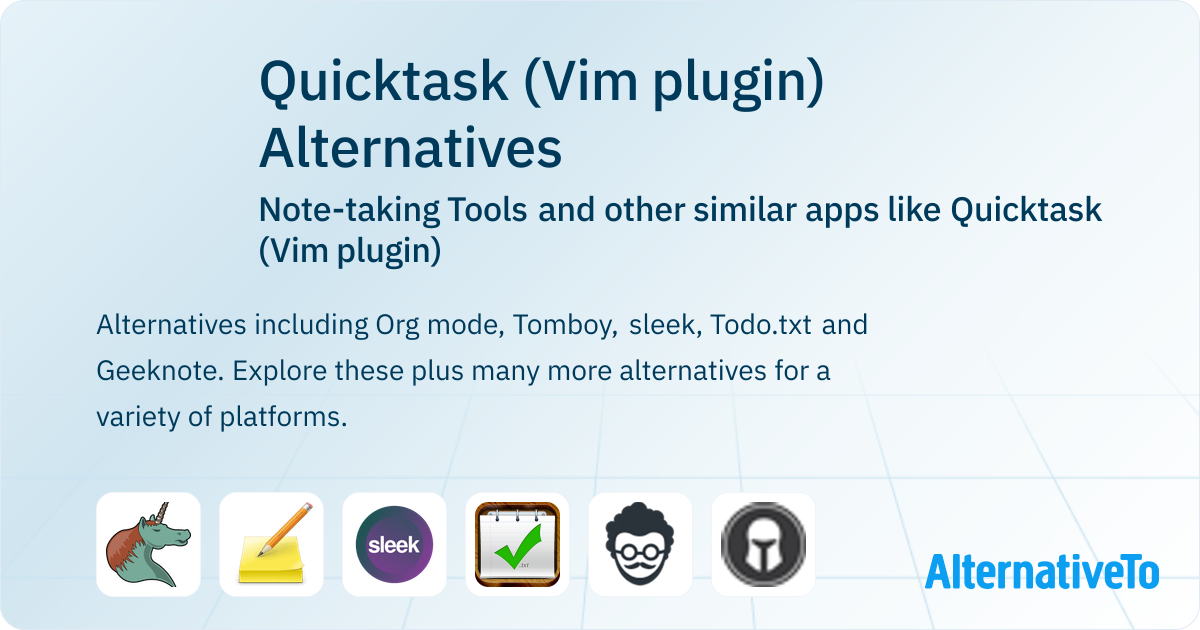 Quicktask (Vim plugin) Alternatives: Top 8 Note-taking Tools & Similar ...