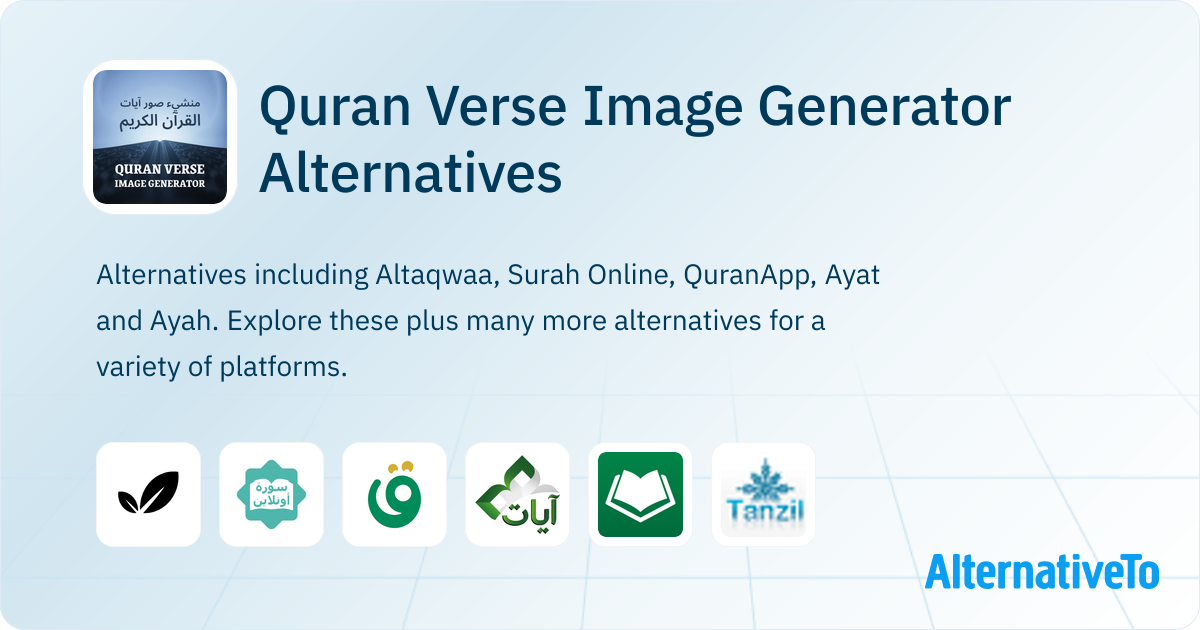 Quran Verse Image Generator Alternatives - Explore Similar Sites & Apps ...