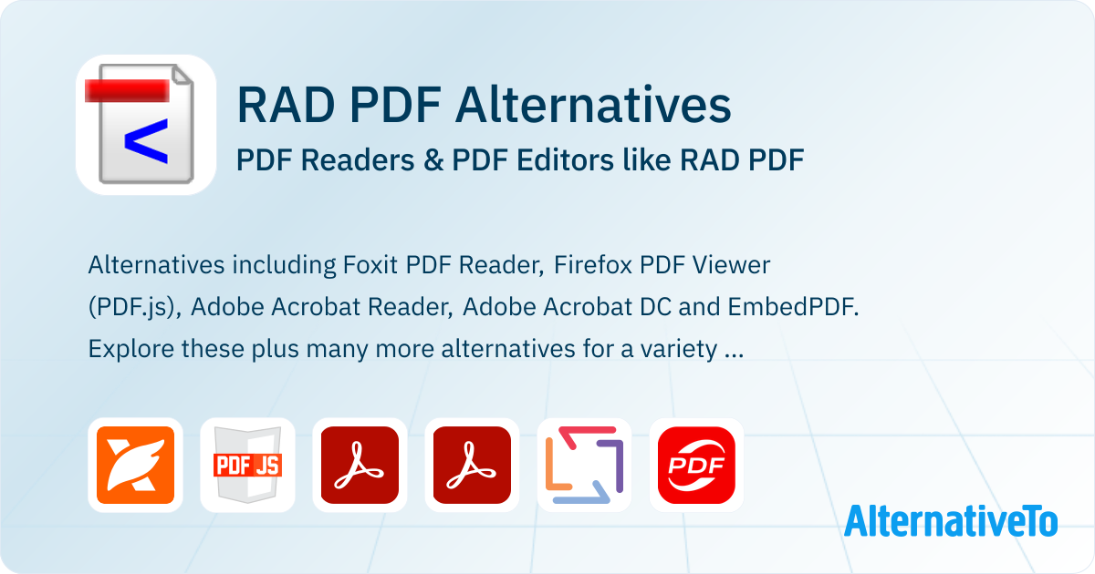RAD PDF Alternatives: Top 18 PDF Readers & PDF Editors | AlternativeTo