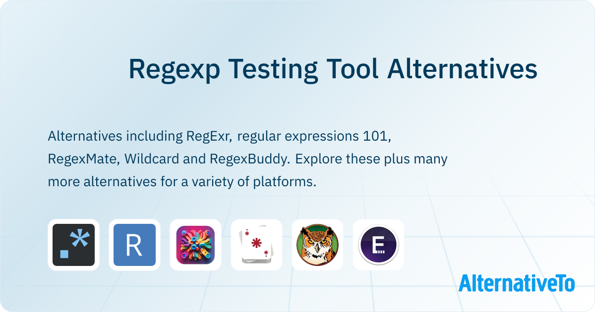 Regexp Testing Tool Alternatives - Explore Similar Software | AlternativeTo