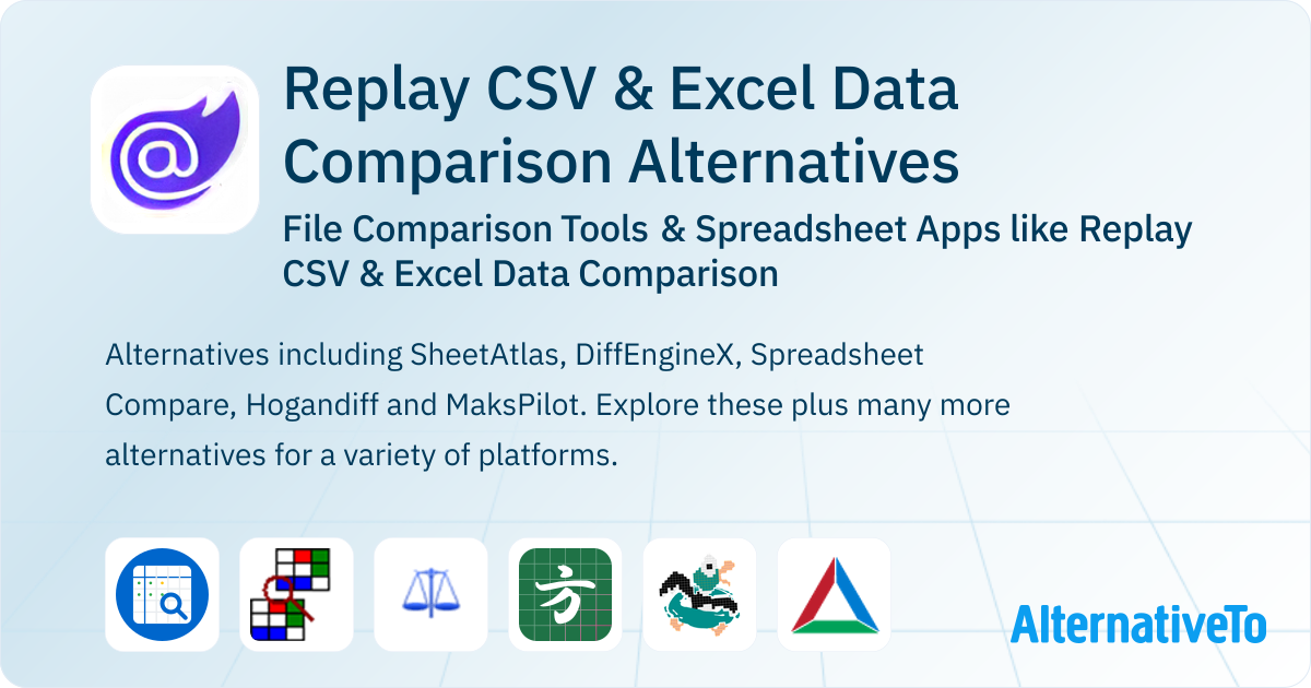 Replay CSV & Excel Data Comparison Alternatives: Top 11 Spreadsheet ...