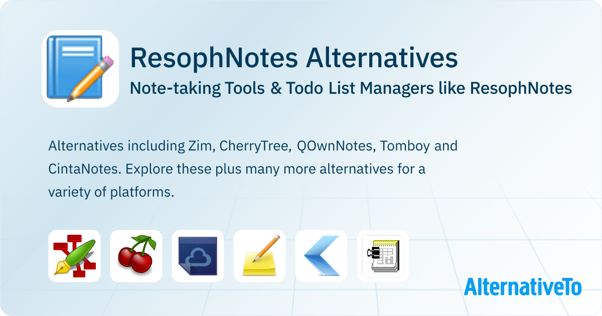 ResophNotes Alternatives: Top 10 Note-taking Tools | AlternativeTo