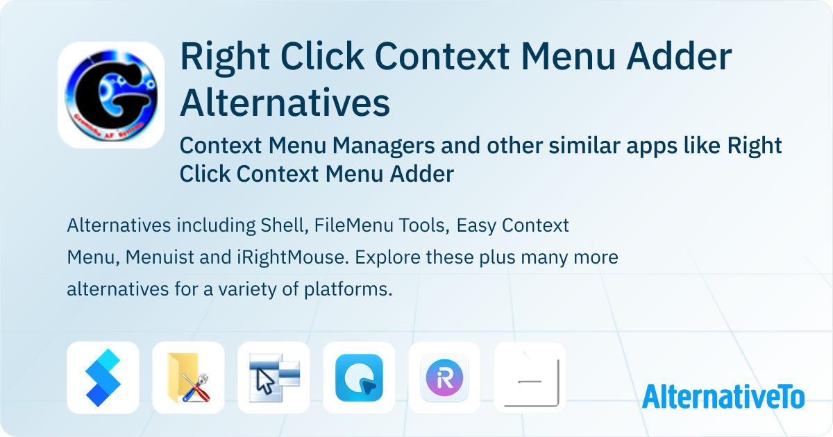 Right Click Context Menu Adder Alternatives: Top 7 Context Menu ...