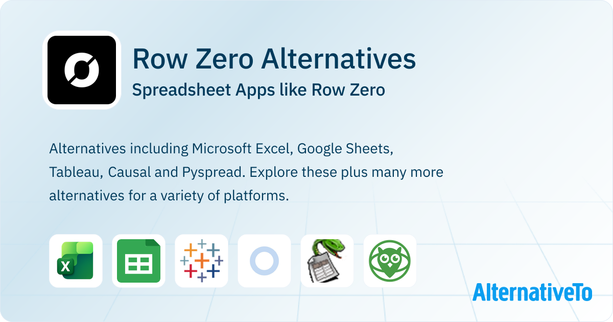 Rowzero Icon.png Row Zero Alternatives: Top 6 Spreadsheet Apps & Similar Websites ...