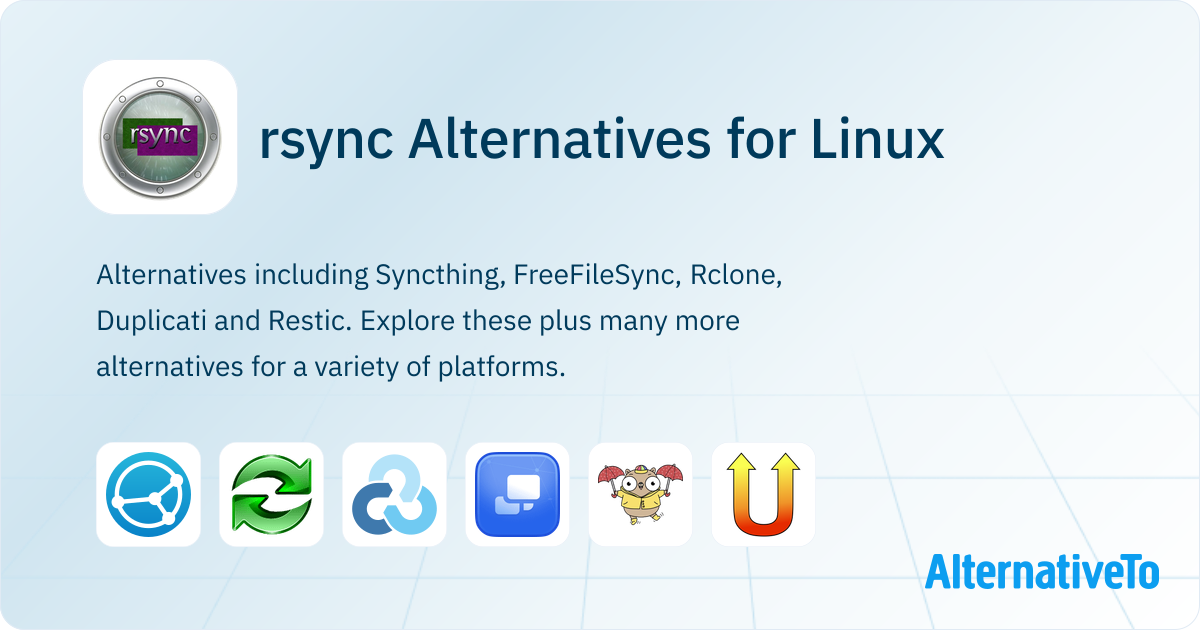 rsync Alternatives for Linux: Top 12 File Sync Tools | AlternativeTo