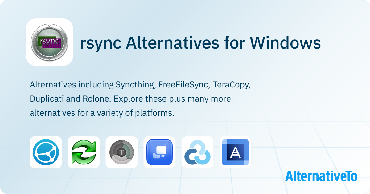 rsync Alternatives for Windows: Top 12 File Sync Tools | AlternativeTo