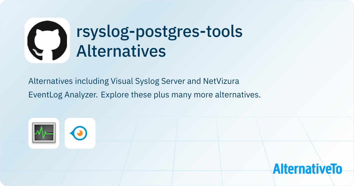 Postgres Alternatives rsyslog-postgres-tools Alternatives - Explore Similar Apps & Services ...