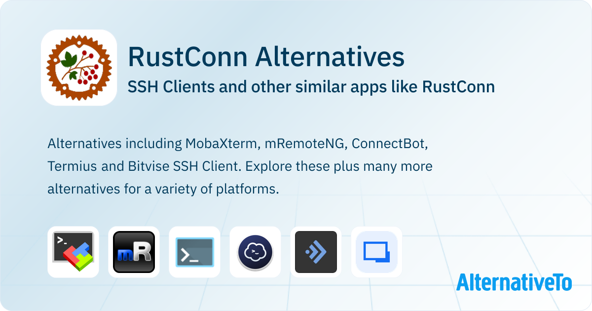 RustConn Alternatives: Top 12 SSH Clients & Similar Apps | AlternativeTo