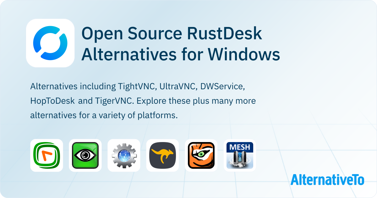 Open Source RustDesk Alternatives for Windows: Top 14 Remote Desktop ...