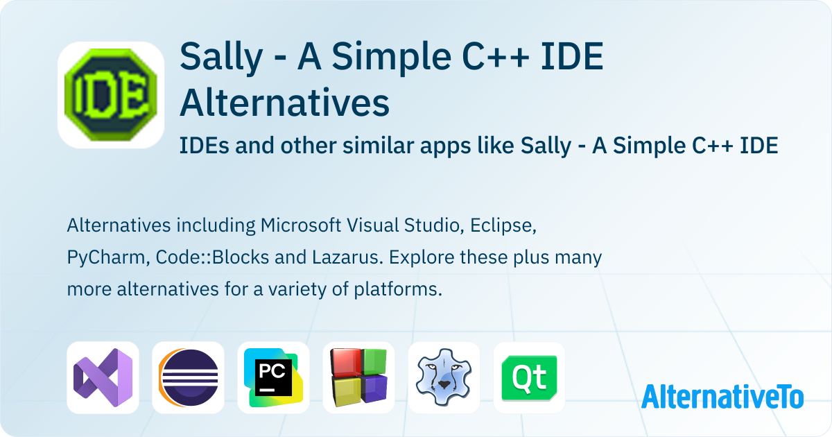Sally - A Simple C++ IDE Alternatives: Top 12 IDEs & Similar Apps ...
