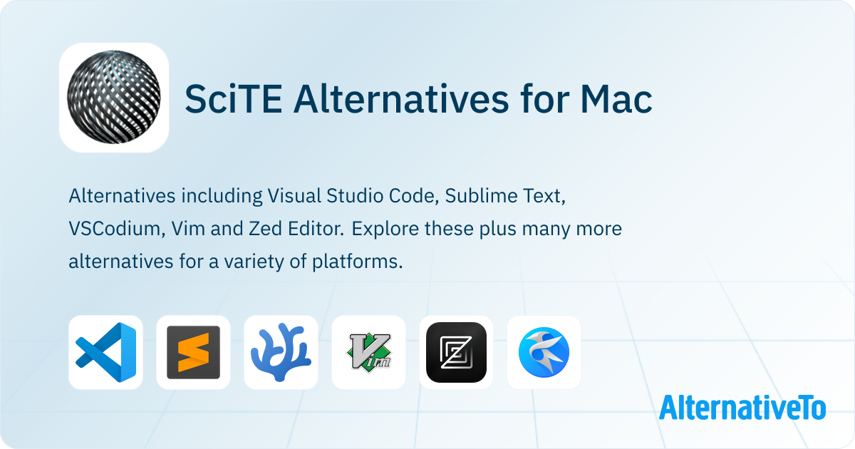 SciTE Alternatives for Mac: Top 12 Code & Text Editors | AlternativeTo