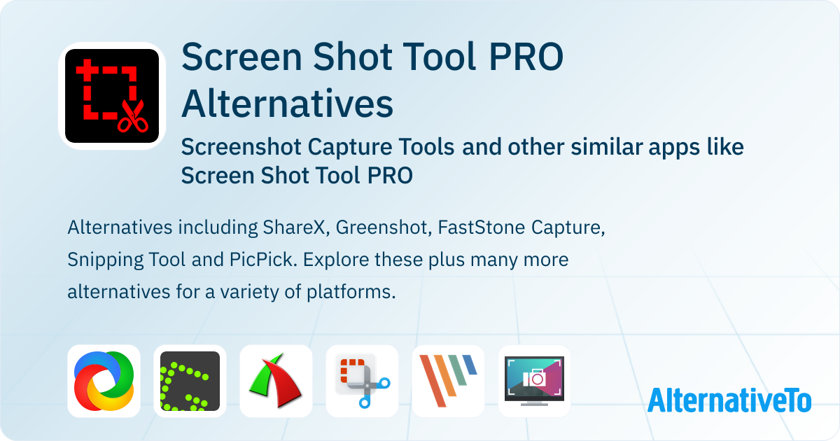 Screen Shot Tool PRO Alternatives: Top 12 Screenshot Capture Tools ...